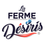 Logo bleu marine et rouge de la marque la ferme désiris